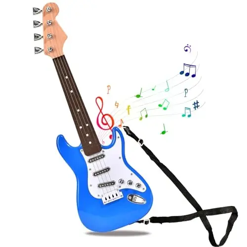 16inch Mini Guitar Toy for Kids and Beginners, Electric Guitar with Strap for Toddlers and Boys and Girls Instrument Toys - 16INCH