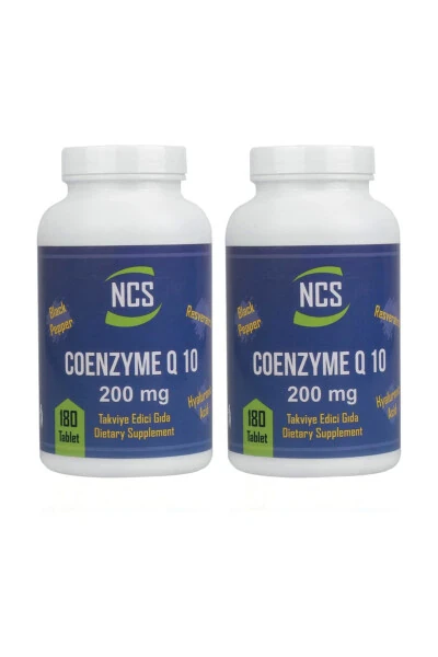 Coenzyme Q-10 200 Mg 180 Tablets x 2 Pack - NCS