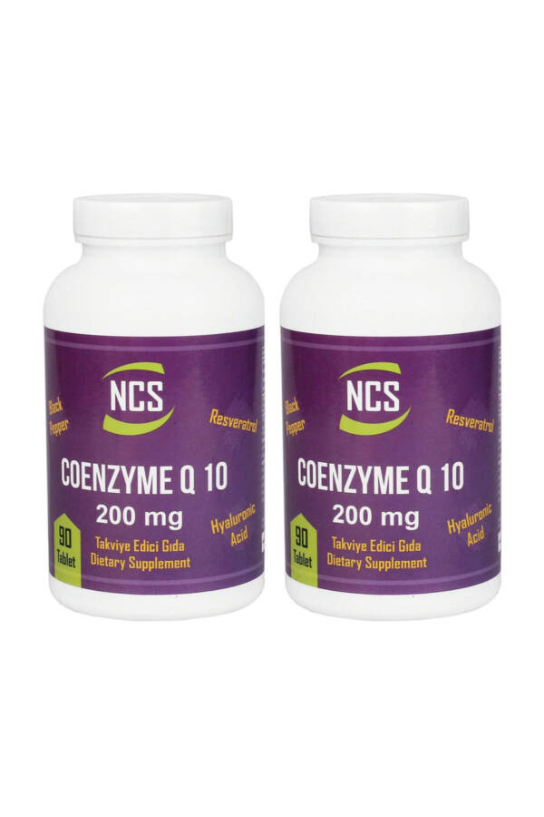 Coenzyme Q-10 200 mg 90 Tablets x 2 Pack - 1