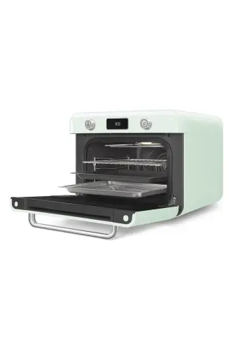 Cof01pgeu Retro Seriyasi Solo Tezgah Ustidagi Kombi Bug'li Pech Pastel Yashil-Pastel Yashil - 7