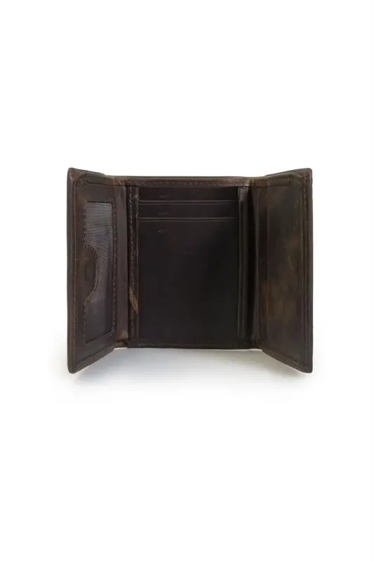 Coffee 100% Leather Wallet - 4