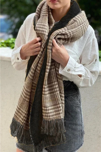 Coffee Black Double-Sided Thick Scarf - BILLY BÖRG