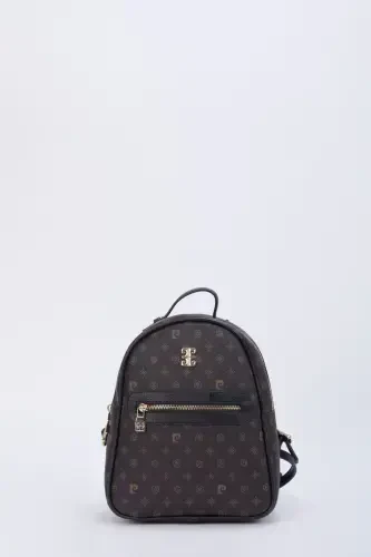 Coffee Black Monogram Women Backpack 05PO22Y1541-Coffee Black Monogram - 2