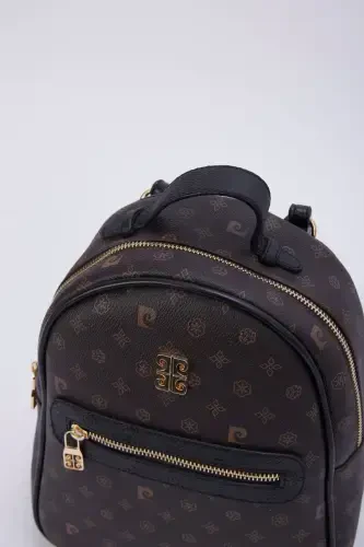 Coffee Black Monogram Women Backpack 05PO22Y1541-Coffee Black Monogram - 6