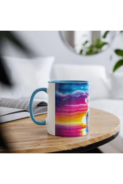 Coffee Cat Patterned Printed Mug - 19