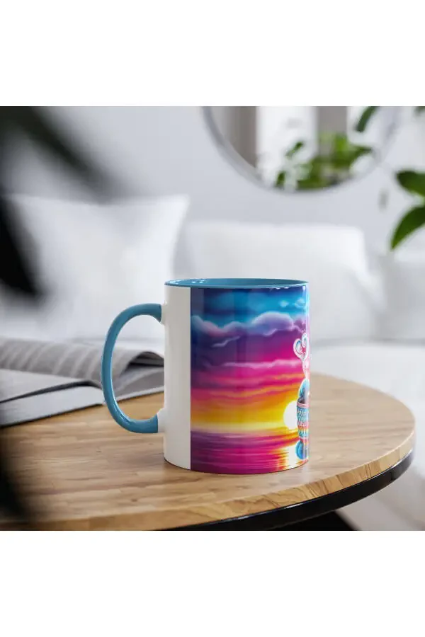 Coffee Cat Patterned Printed Mug - 5