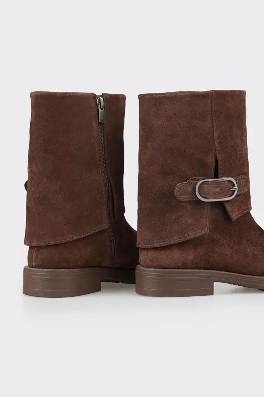 Coffee Leather Women's Daily Boot - 4