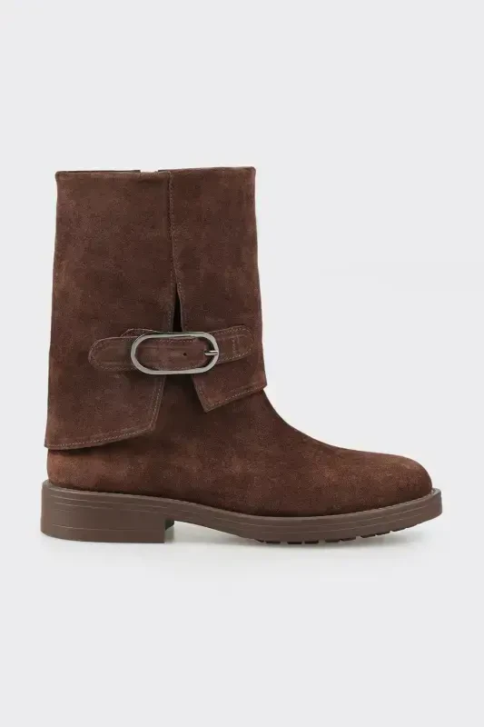 Coffee Leather Women's Daily Boot - ELLE