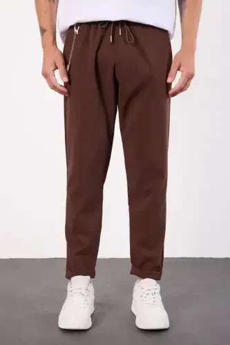 Coffee Light Oversize Seasonal Jogger Pants-BROWN - 3