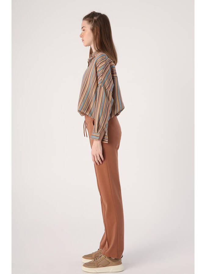 Coffee Pocket Sweatpants-Brown - 2