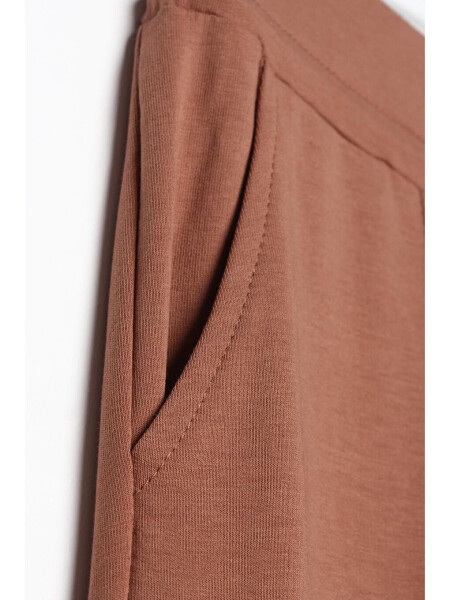 Coffee Pocket Sweatpants-Brown - 4