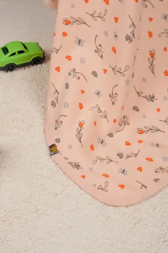 Çok Amaçlı %100 Pamuk Çift Katlı Müslin Örtü & Bebek Battaniye-PUDRA - 3