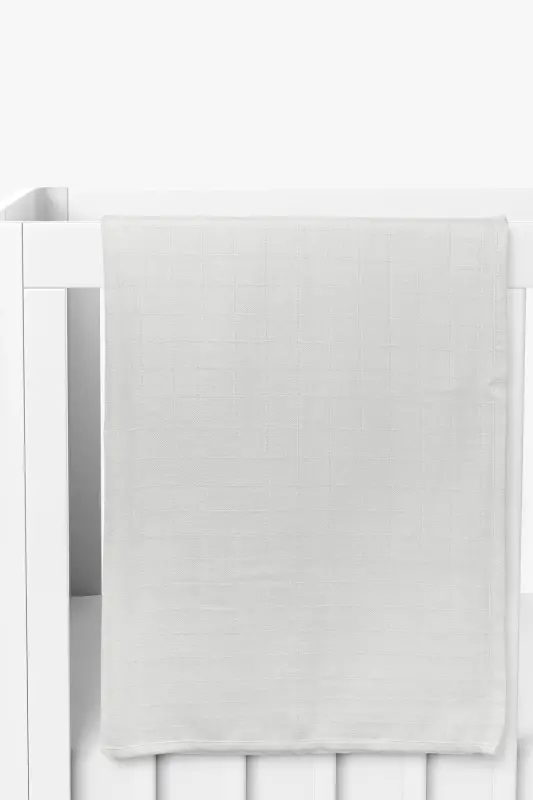 Çok Amaçlı Müslin Bebek Battaniyesi - XXL 100x100 Cm - Grii - 1