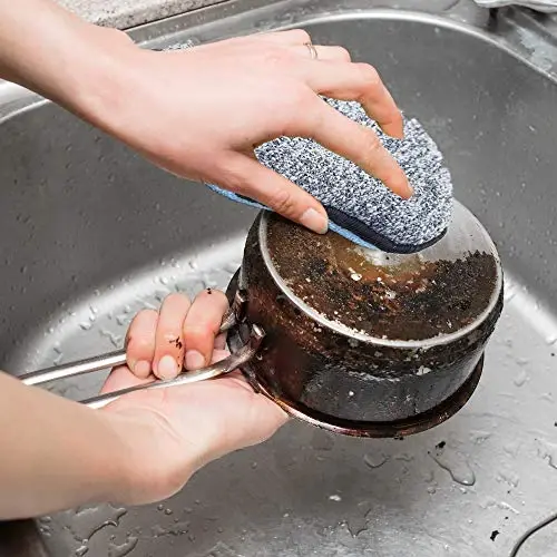 Çok Amaçlı Süngerler Scrub-it Mutfak - Çiziksiz Mikrofiber temizleme süngerleri, Ağır Hizmet Tipi Ovalama Gücü ile birlikte - Bulaşıklar, Tencereler ve Tavalar için Tekrar Kullanılabilir Bulaşık Süngeri (6'lı Paket, Küçük) - 5