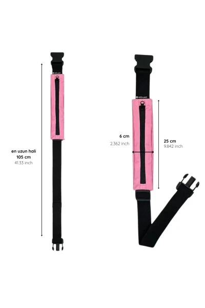 Çok Fonksiyonlu Sporcu Bel Çantası-Pembe - Modazone (1)