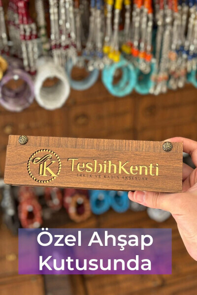 Çok Güzel Çekimli Kanaya Bağa Sıkma Kehribar Tesbih - Beyaz - 5