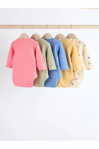 Çok Karakterli Bebek %100 Pamuklu Body 5'li Paket-Çok karakterli - NEXT BABY (1)