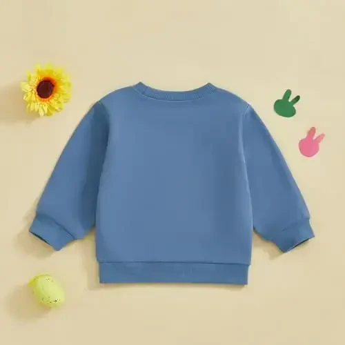 Socutebabe Toddler Valentines Outfits Baby Girl Clothes Love Embroidery Long Sleeve Crewneck Sweatshirts Pullovers - 7