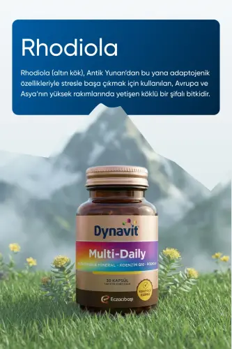 MultiDaily 30 Kapsül-13 Vitamin,7 Mineral,Koenzim Q10,Rhodiola (Multi-Daily)-Multivitamin&Enerji - 3