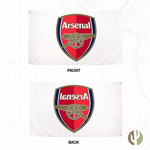 Çöl Kaktüsü Arsenal Bayrağı FC Topçular Futbol 3x5 ft Banner - 2