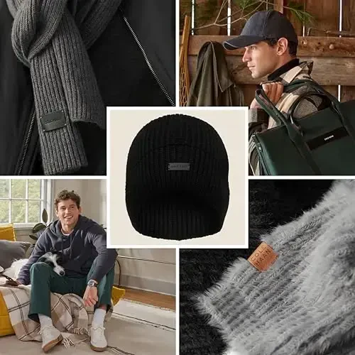 Cole Haan erkaklar trikotaj shapkasi - Manshetsiz dizayn - 3