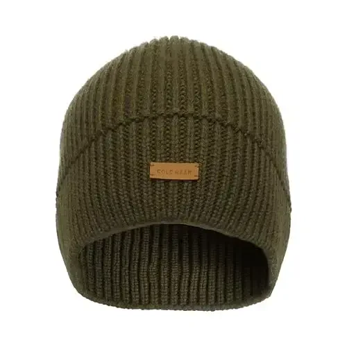 Cole Haan erkaklar trikotaj shapkasi - Manshetsiz dizayn - 5