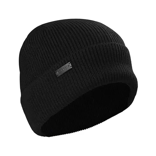 Cole Haan Men's Heritage Rib Cuff Wool Beanie Hat, One Size 