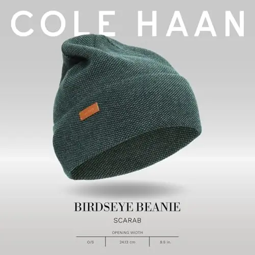 Cole Haan Erkek Heritage Rib Manşetli Yün Bere, Tek Ebat - 5
