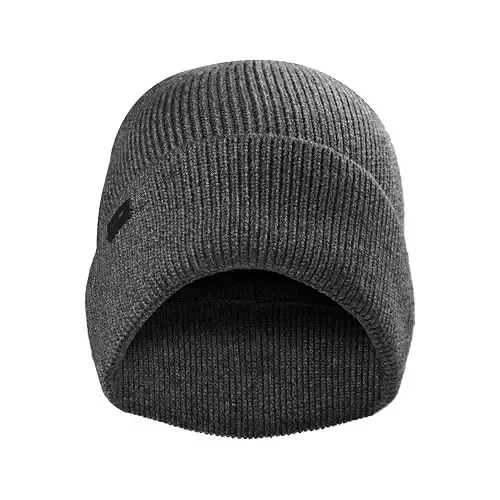 Cole Haan Heritage Rib Cuff Beanie Hat for Men, Warm Knit Wool Beanie with Classic Ribbed Design - MODAZONE (1)