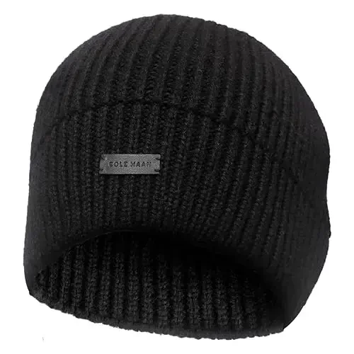 Cole Haan Mens Knit Beanie - No Cuff Design - 1