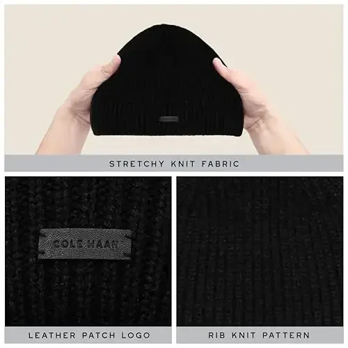 Cole Haan Mens Knit Beanie - No Cuff Design - COLE HAAN (1)
