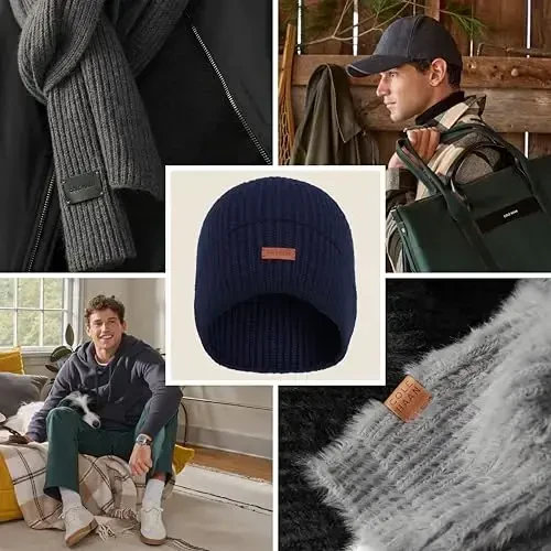 Cole Haan Mens Knit Beanie - No Cuff Design - 3