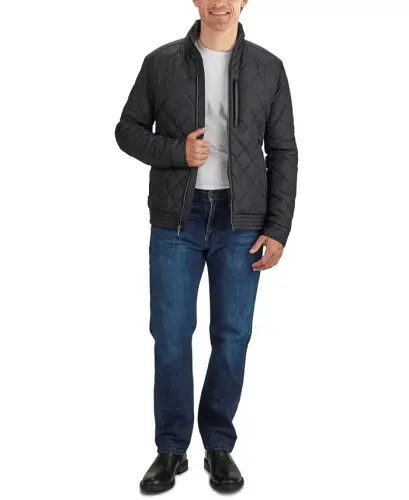 Cole Haan Erkek Suni Sherpa Astarı ile Kapitone Desenli Ceket - Siyah - 1