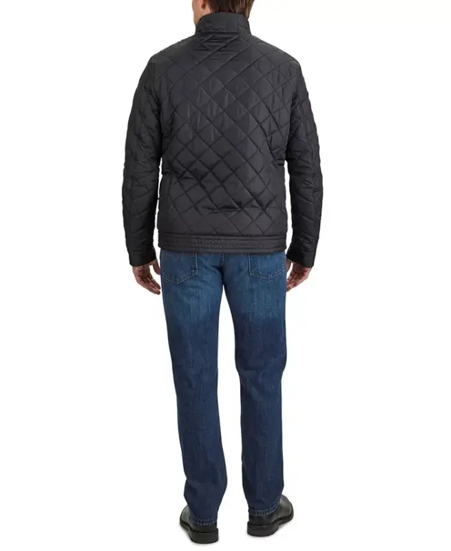 Cole Haan Erkek Suni Sherpa Astarı ile Kapitone Desenli Ceket - Siyah - 2
