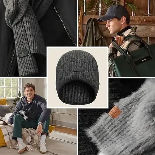Cole Haan Knit Beanie for Men, One Size, No Cuff Design with Premium Comfort and Durable Quality for Everyday Style - 1