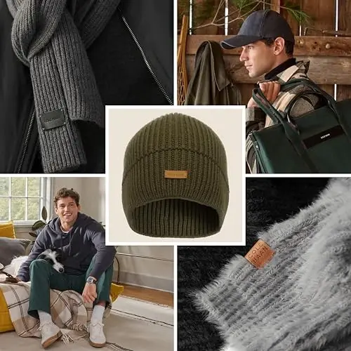 Cole Haan Men's Knit Beanie-No Cuff Design - 3
