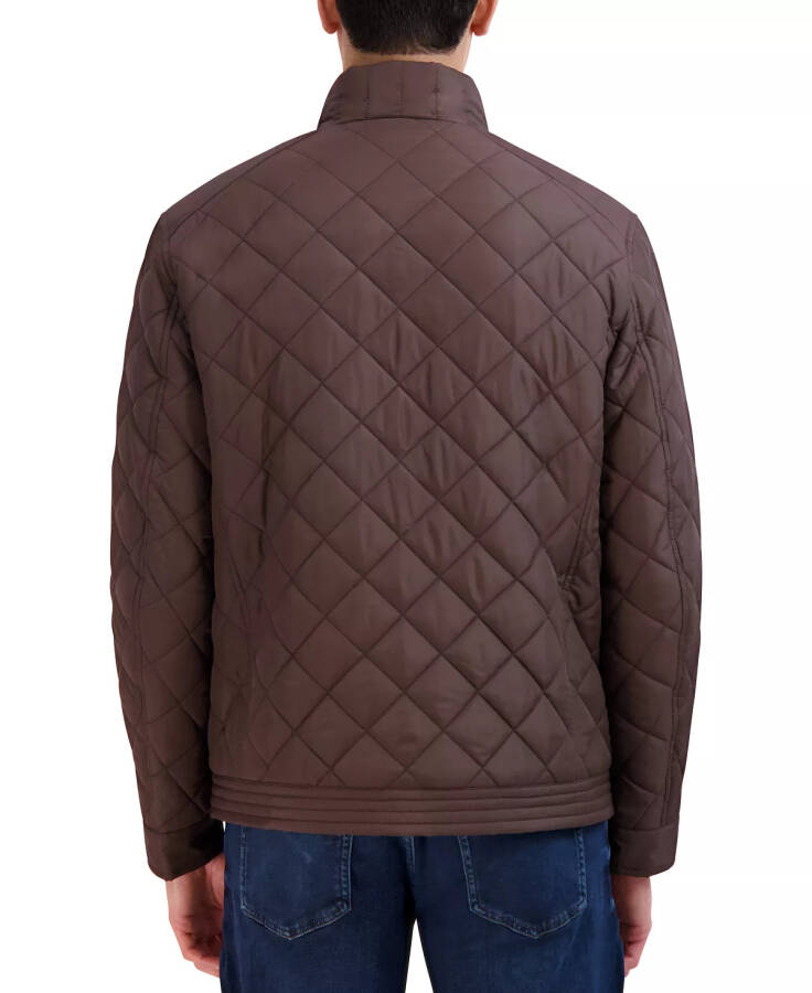 Cole Hann Men's Diamond Quilt Jacket with Faux Sherpa Lining Wren - 2