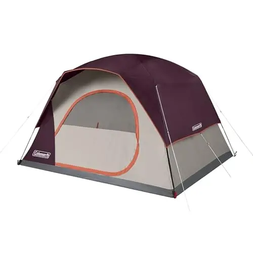 Coleman Skydome Tent with 5 Minute Setup, 2/4/6/8-Person Weatherproof Tent with Rainfly & Carry Bag, 20% More Headroom Than Traditional Canopies 