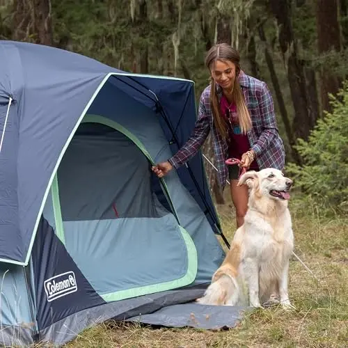 Coleman Skydome Tent with 5 Minute Setup, 2/4/6/8-Person Weatherproof Tent with Rainfly & Carry Bag, 20% More Headroom Than Traditional Canopies - 4