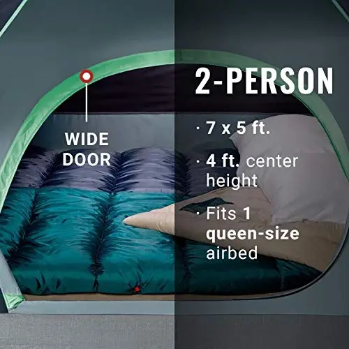 Coleman Skydome Tent with 5 Minute Setup, 2/4/6/8-Person Weatherproof Tent with Rainfly & Carry Bag, 20% More Headroom Than Traditional Canopies - 5