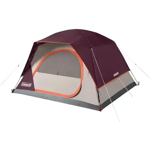 Coleman Skydome Tent with 5 Minute Setup, 2/4/6/8-Person Weatherproof Tent with Rainfly & Carry Bag, 20% More Headroom Than Traditional Canopies - COLEMAN