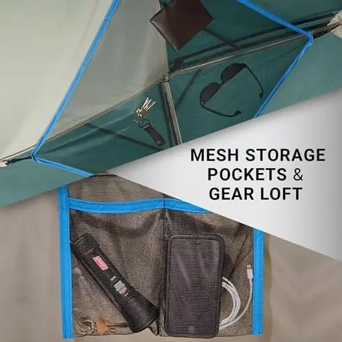 Coleman Skydome Tent 5 daqiqada o'rnatish, 2/4/6/8 kishilik ob-havoga chidamli chodir, Rainfly va sumkasi bilan, an'anaviy soyabonlarga qaraganda 20% ko'proq bosh joyi - 6