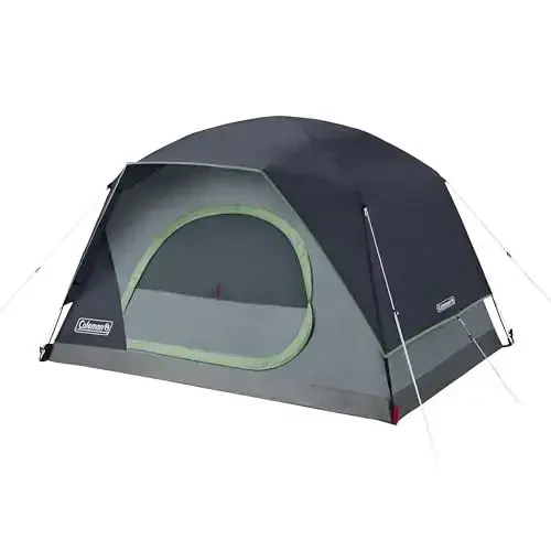 Coleman Skydome Tent with 5 Minute Setup, 2/4/6/8-Person Weatherproof Tent with Rainfly & Carry Bag, 20% More Headroom Than Traditional Canopies - 1