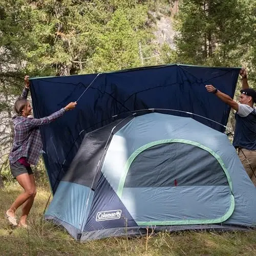 Coleman Skydome Tent with 5 Minute Setup, 2/4/6/8-Person Weatherproof Tent with Rainfly & Carry Bag, 20% More Headroom Than Traditional Canopies - 5