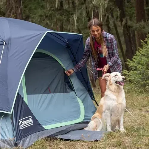 Coleman Skydome Tent with 5 Minute Setup, 2/4/6/8-Person Weatherproof Tent with Rainfly & Carry Bag, 20% More Headroom Than Traditional Canopies - 4
