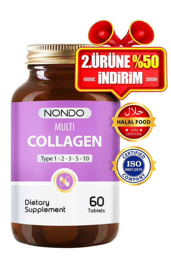 Collagen 60 Tablets Multi Collagen Type 1-2-3-5-10 - 1