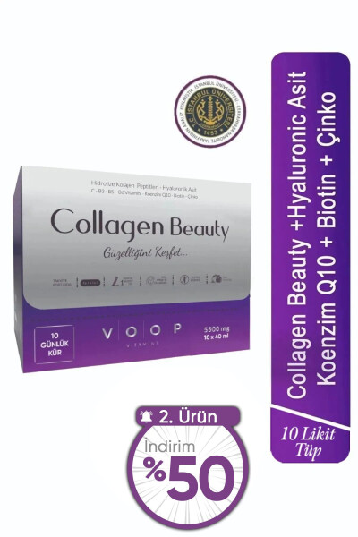 Collagen Beauty High Bioactive Hydrolyzed Collagen 100% Pure and Natural - 10 Tubes - 16