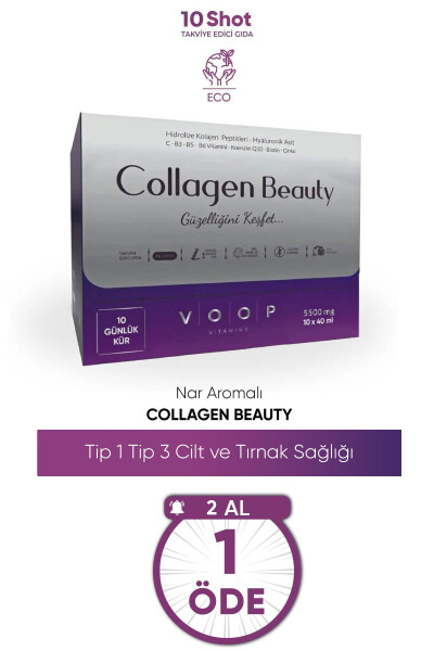 Collagen Beauty High Bioactive Hydrolyzed Collagen 100% Pure and Natural - 10 Tubes - 4