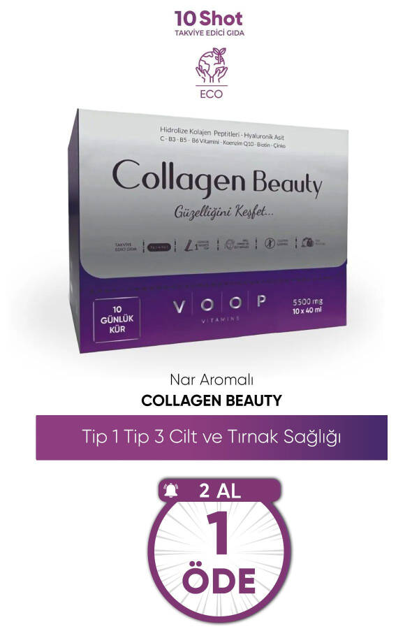 Collagen Beauty High Bioactive Hydrolyzed Collagen 100% Pure and Natural - 10 Tubes - 4