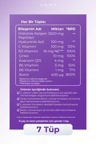 Collagen Beauty Yüksek Biyoaktif Hidrolize Kolajen - VOOP (1)
